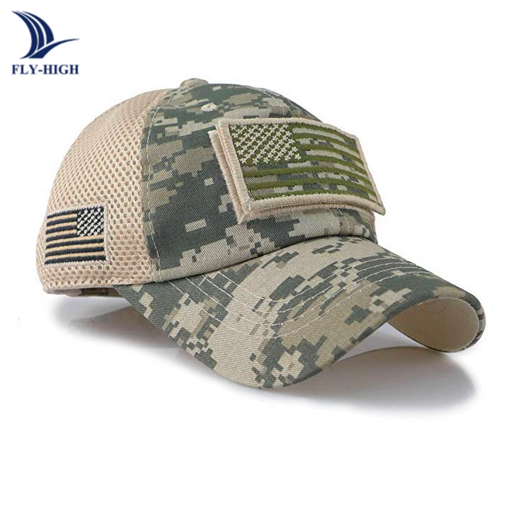 Army Cap and Military Caps Hat Camouflage Constructed Trucker Special Tactical Operator Forces USA Flag Patch Baseball Cap