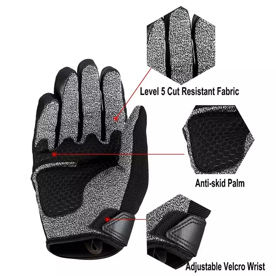 Screen Touch Protective Shock Resistant Full Finger Outdoor Cycling Sports Tactical Motorcycle Gloves